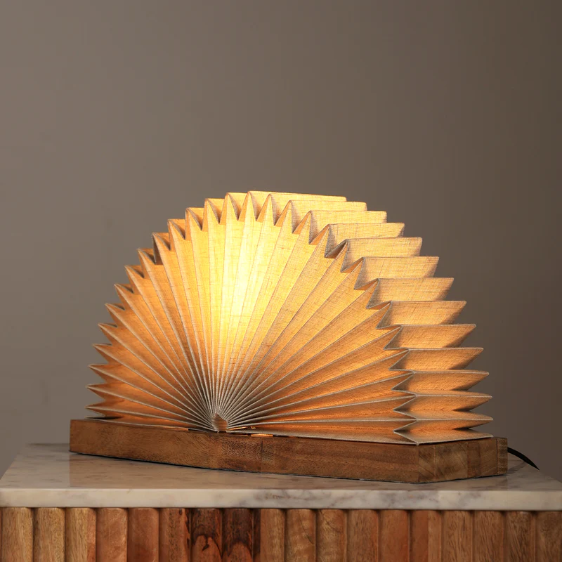 linen book table lamp, eco friendly