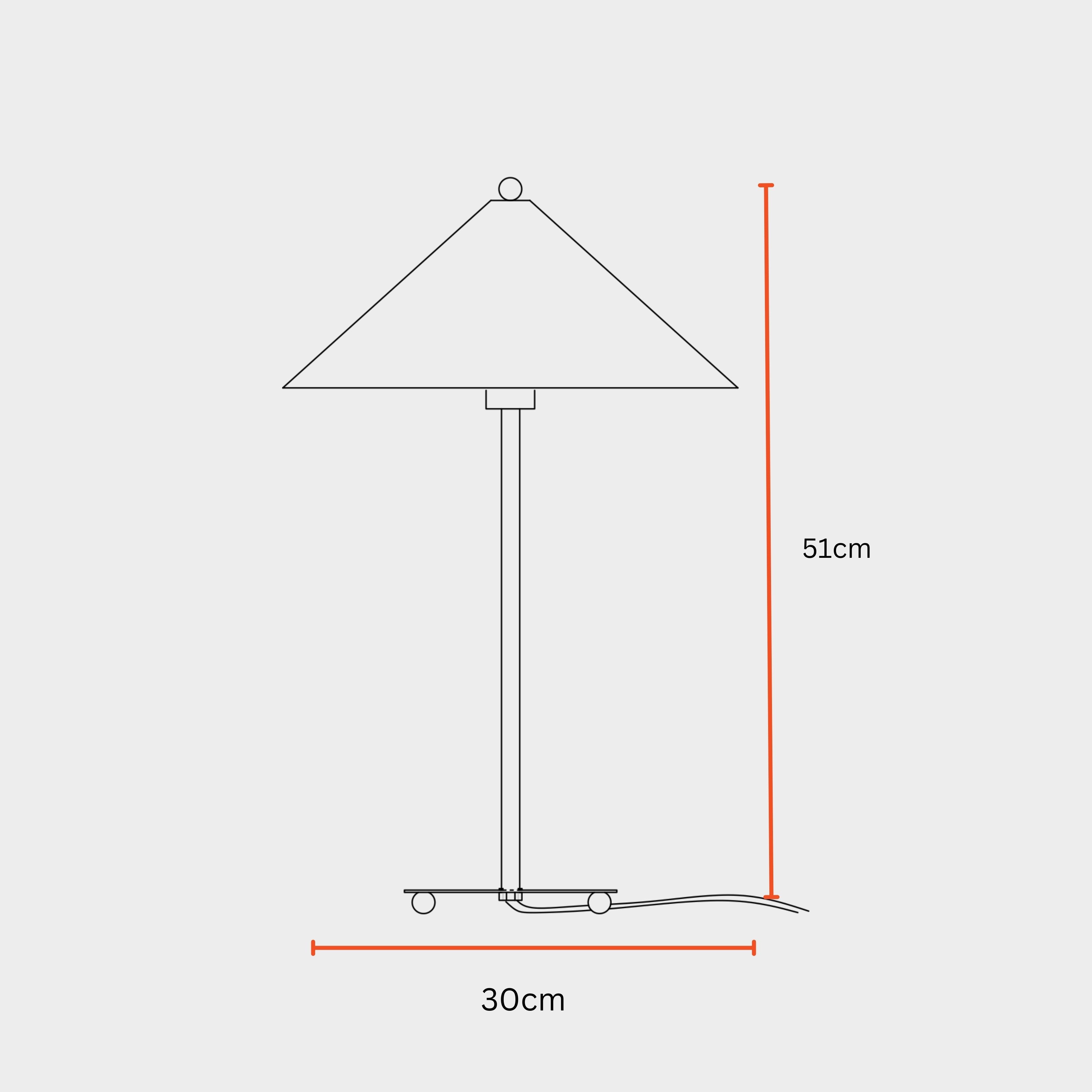 Cone Stick Table Lamp - Modern Charm Stick Bedside Lamp - Premium Matte Finish Desk Lamp