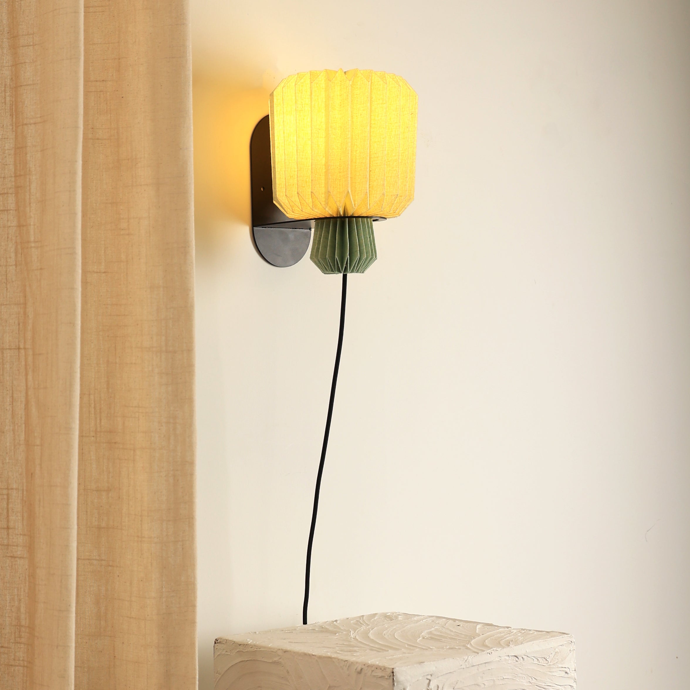 Lumi Fold Sconce Linen Wall Lamp