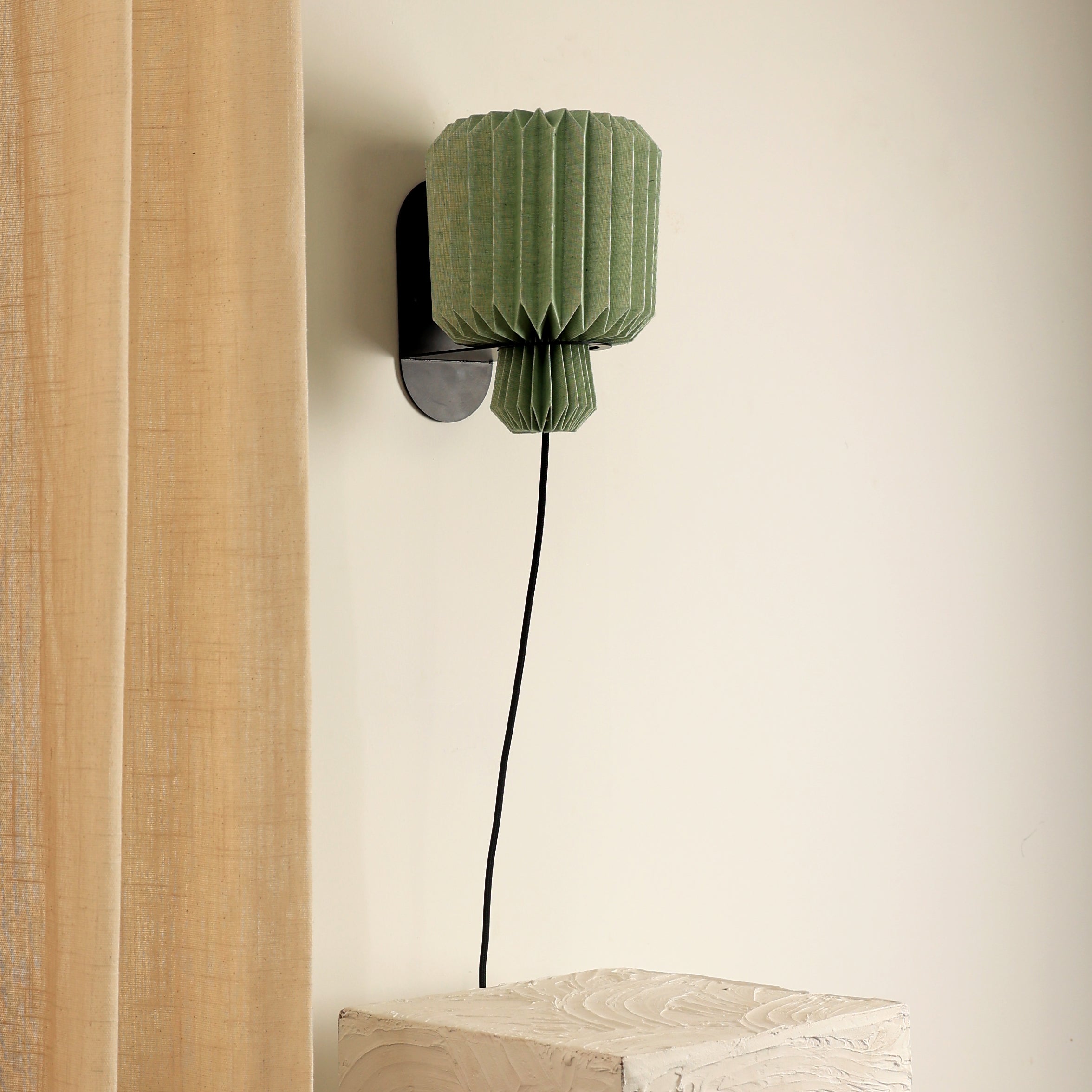 Lumi Fold Sconce Linen Wall Lamp