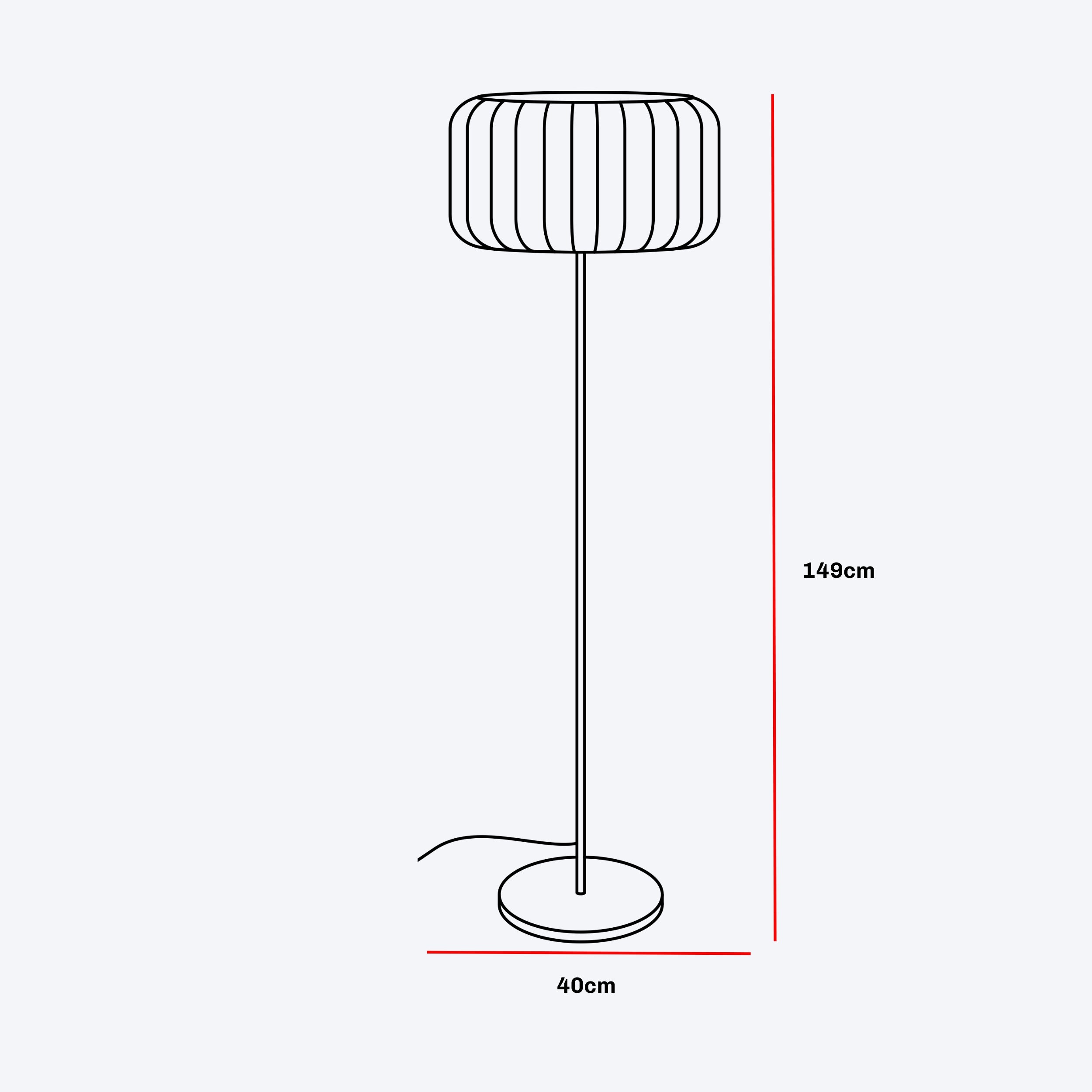 Bird's Nest - Rattan Floor Lamp