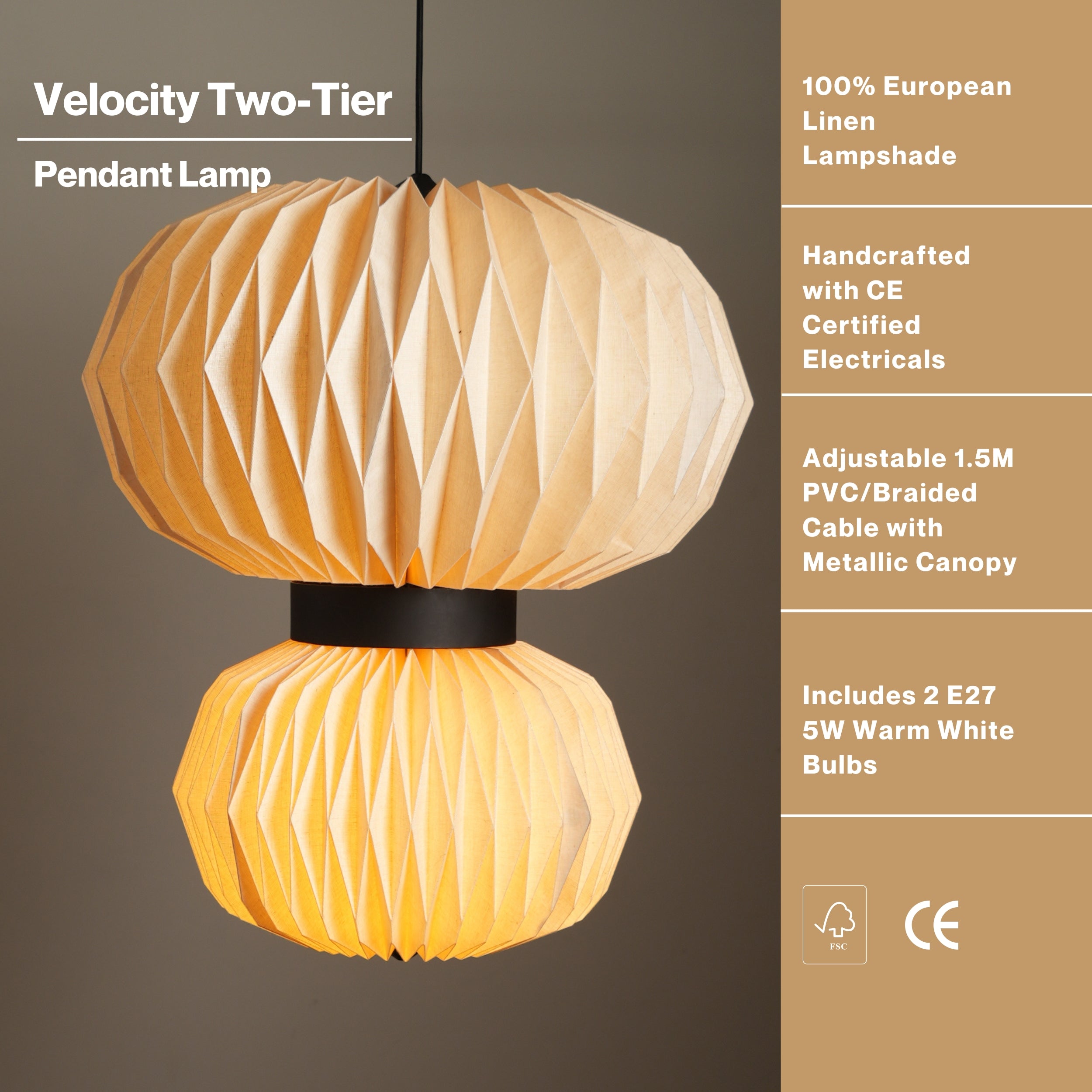 Velocity Two-Tier Pendant Light