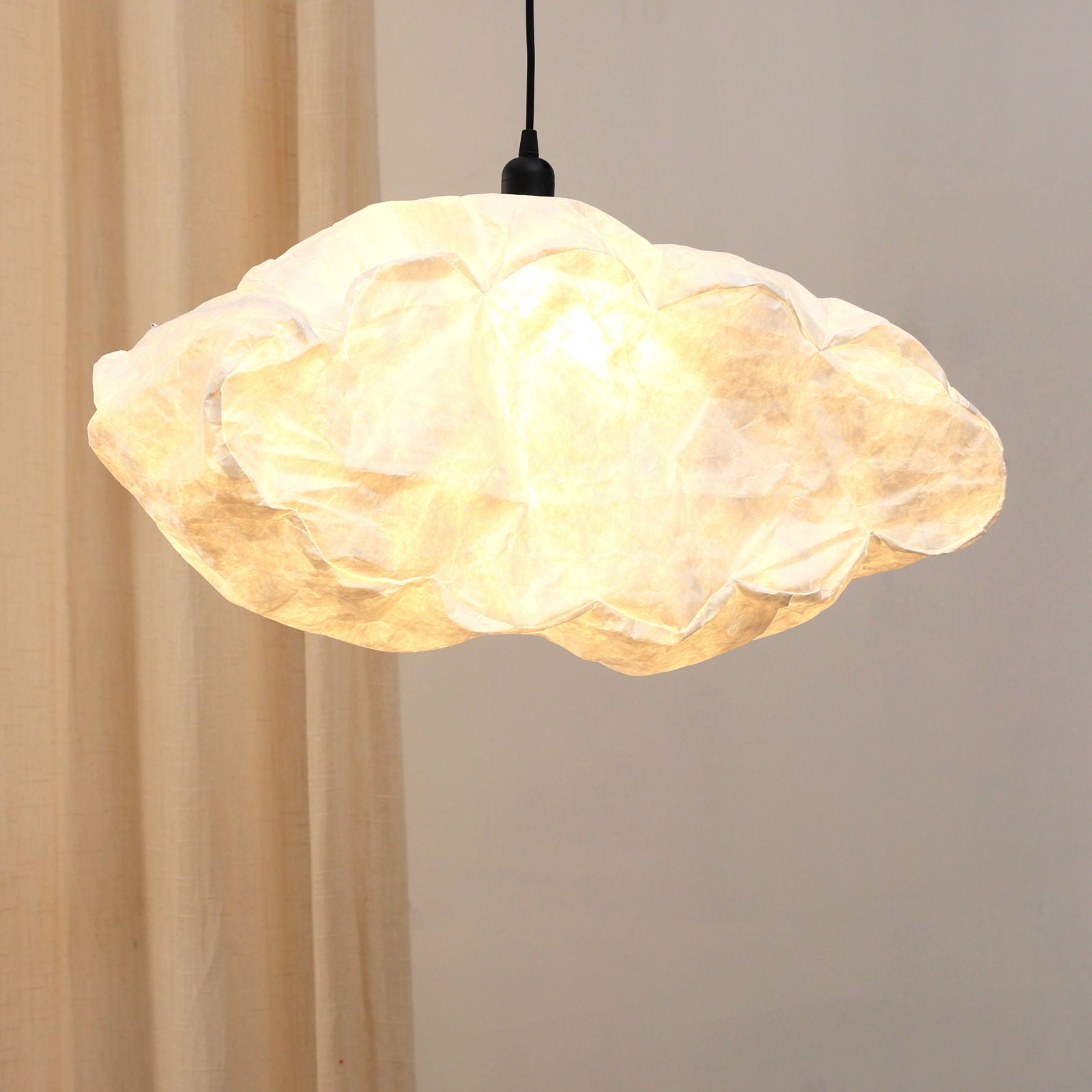 Cloud Pendant Lamp (Cloud Series) -  Tear-Resistant Pendant Light, Cloud Shaped Hanging LIght, Semi-Outdoor - FIG Living - Cloud Pendant Lamp (Cloud Series) -  Tear-Resistant Pendant Light, Cloud Shaped Hanging LIght, Semi-Outdoor image