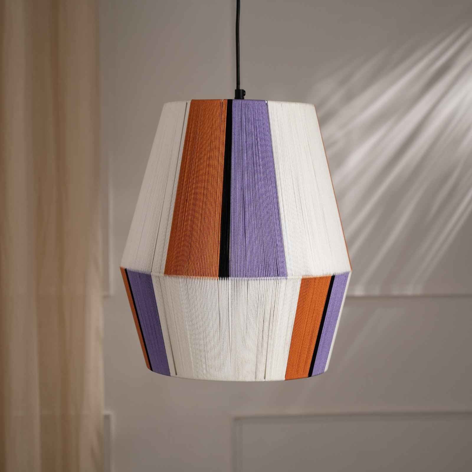 Colour Story 200 Pendant Lamp - Limited Edition Threading Pattern Pendant Light, Cotton Threading Lampshade, Sturdy Construction Hanging Light - FIG Living - Colour Story 200 Pendant Lamp - Limited Edition Threading Pattern Pendant Light, Cotton Threading Lampshade, Sturdy Construction Hanging Light - FIG Living