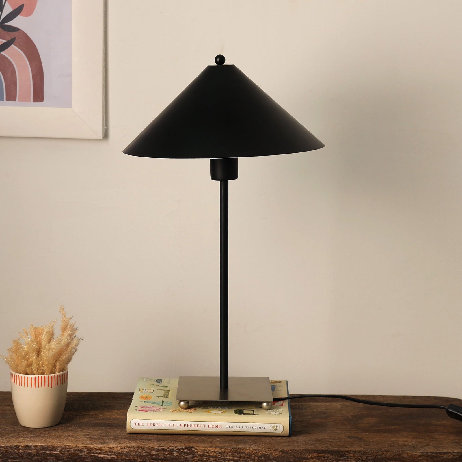 Cone Stick Table Lamp - Modern Charm Stick Bedside Lamp - Premium Matte Finish Desk Lamp - FIG Living - Cone Stick Table Lamp - Modern Charm Stick Bedside Lamp - Premium Matte Finish Desk Lamp - FIG Living