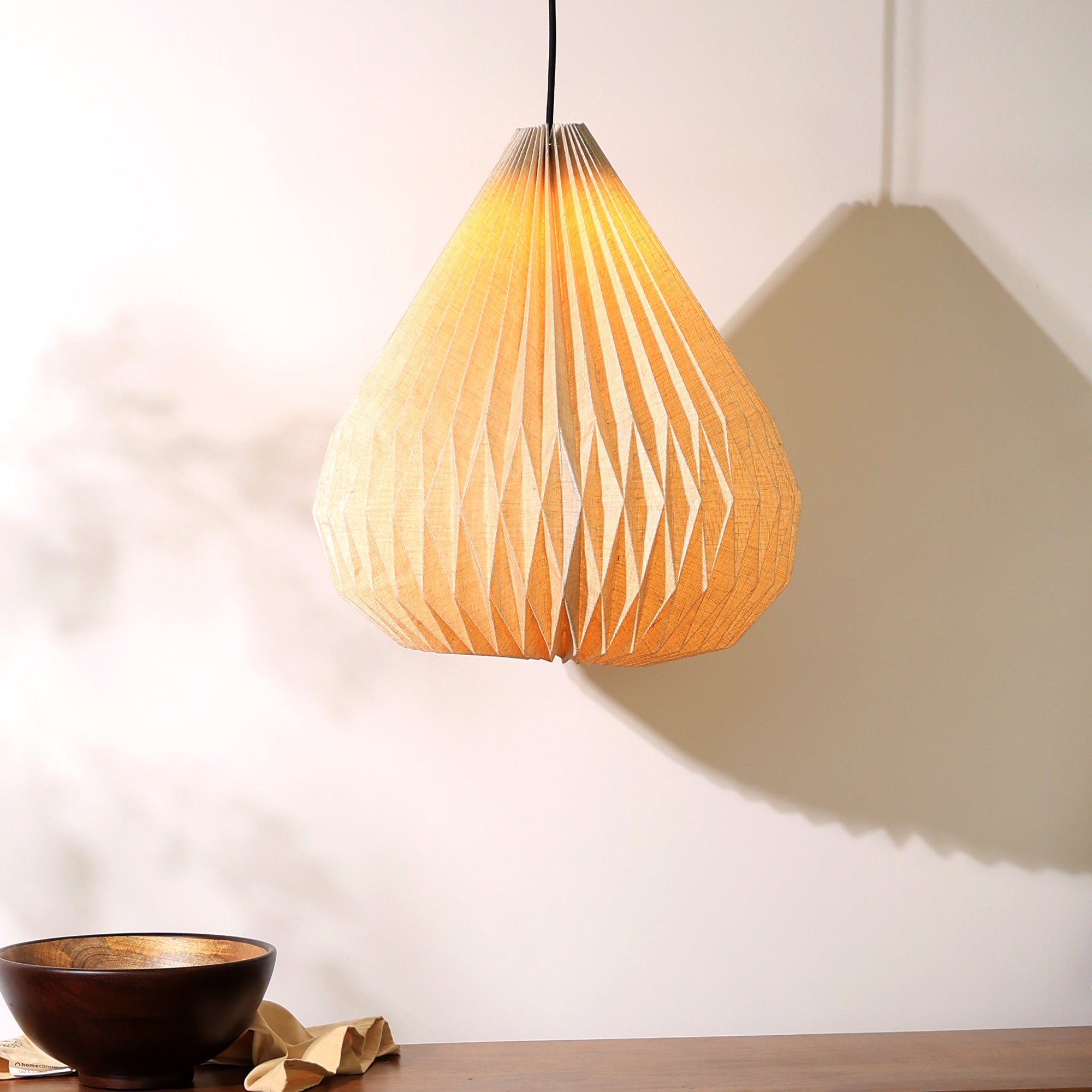 Dome Pendant Lamp - 100% European Linen Pendant Light, Elegant Dome Shape, Modern Design Hanging Light
