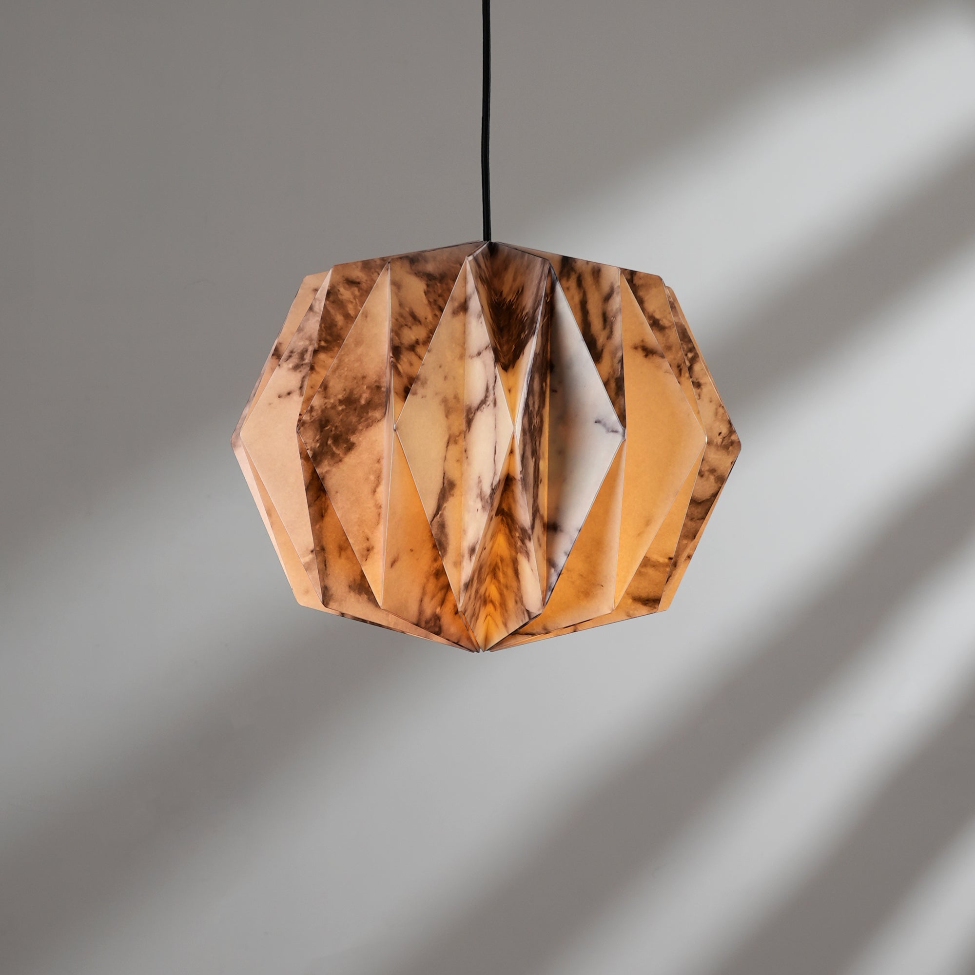 Sphere Pendant Lamp - Marble Print