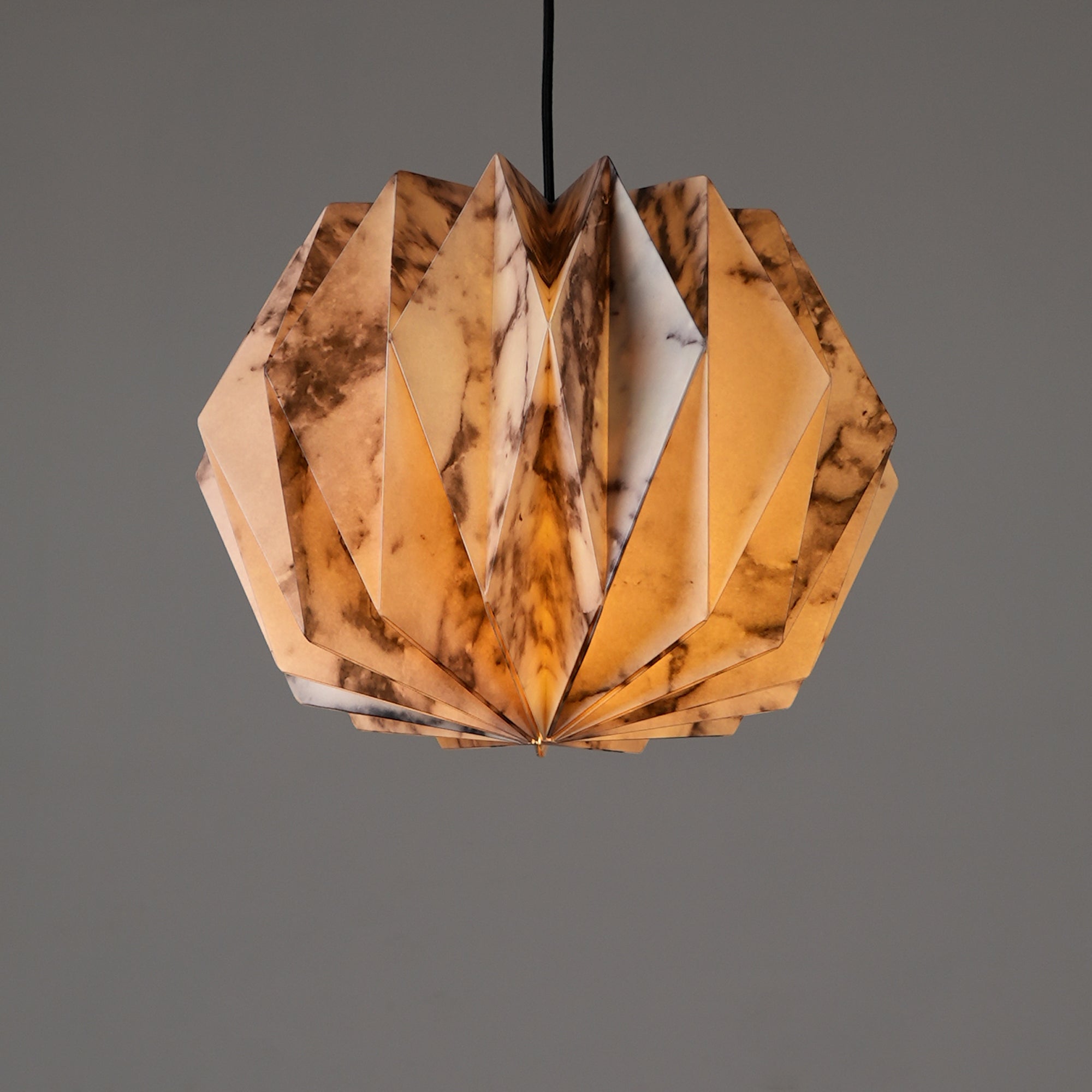 Sphere Pendant Lamp - Marble Print