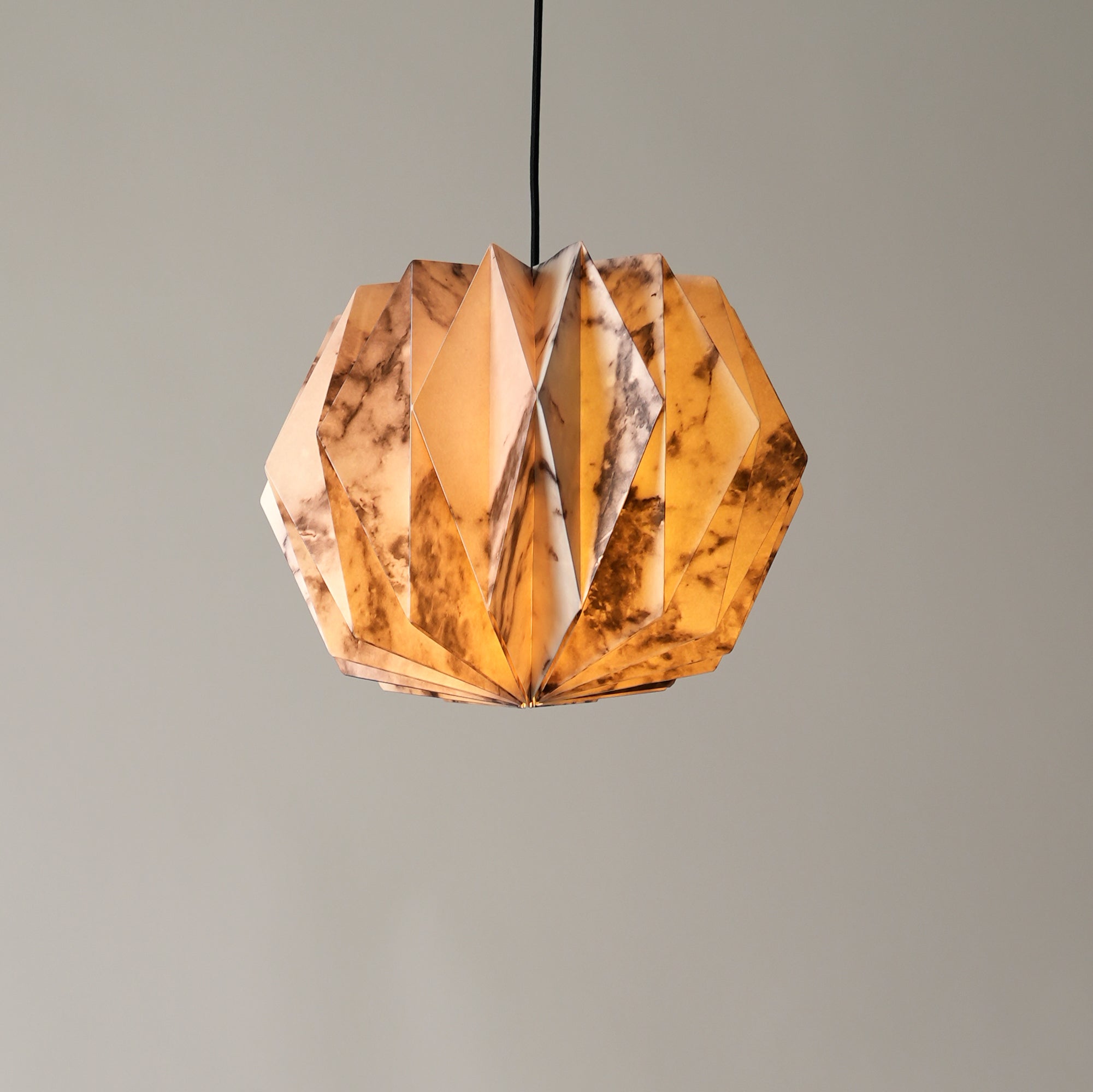 Sphere Pendant Lamp - Marble Print