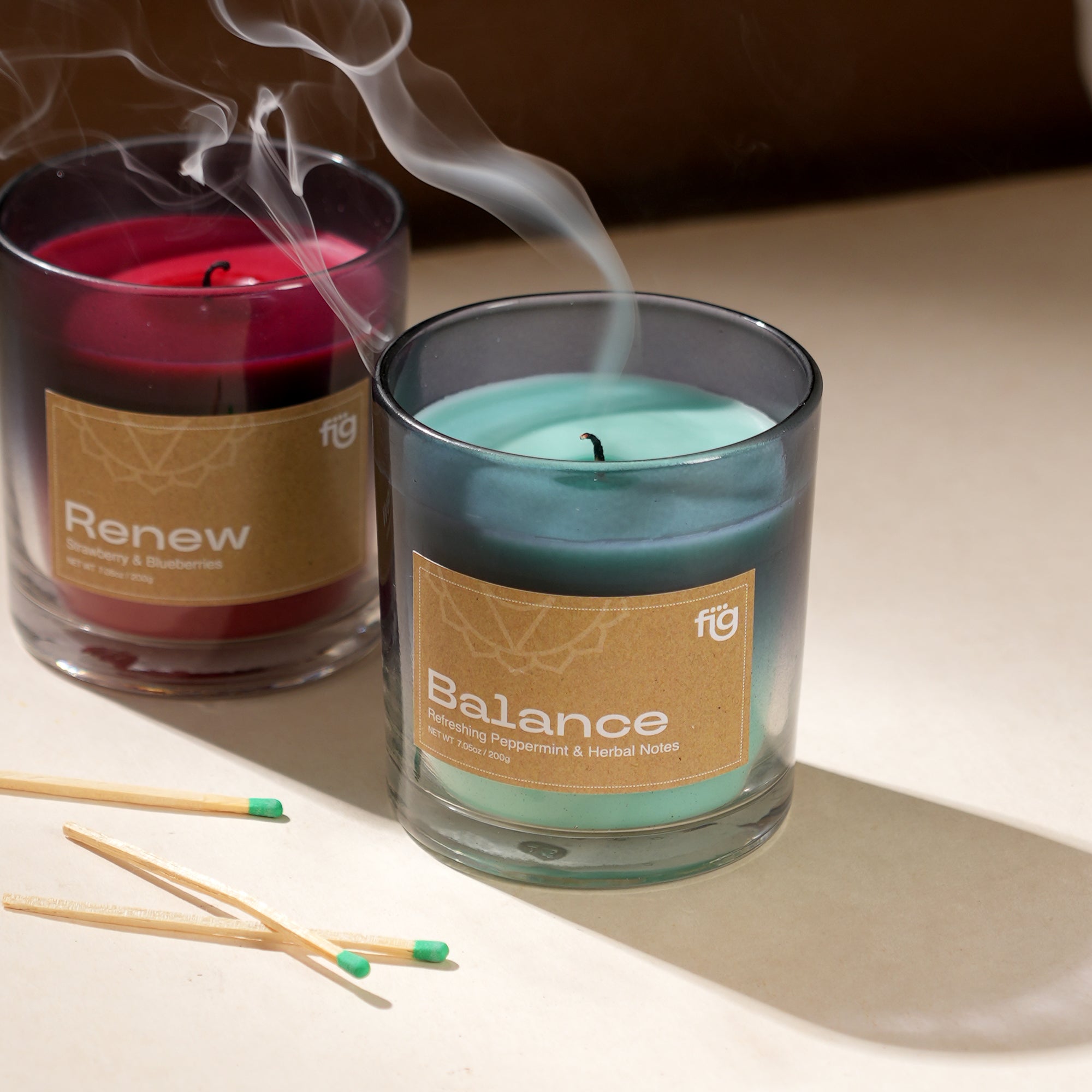 Balance Peppermint Vegan Wax Candle - Palm Wax Scented Candle