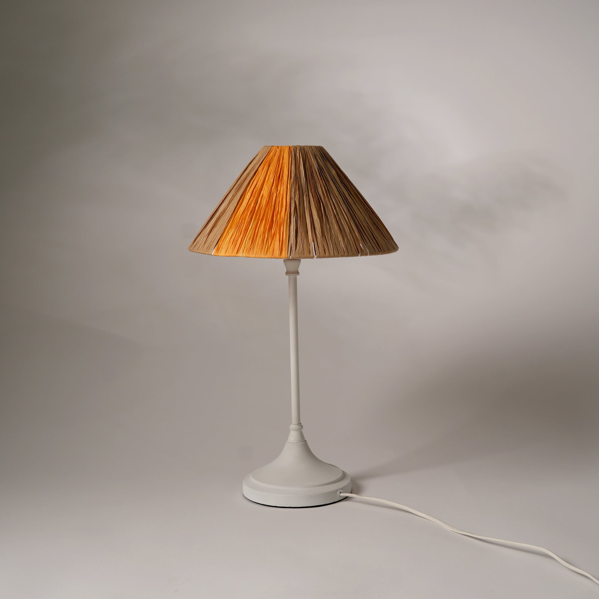 Rutique Charm Table Lamp (Raffia Shade Desk Lamp) - Limited Edition Bedside Lamp