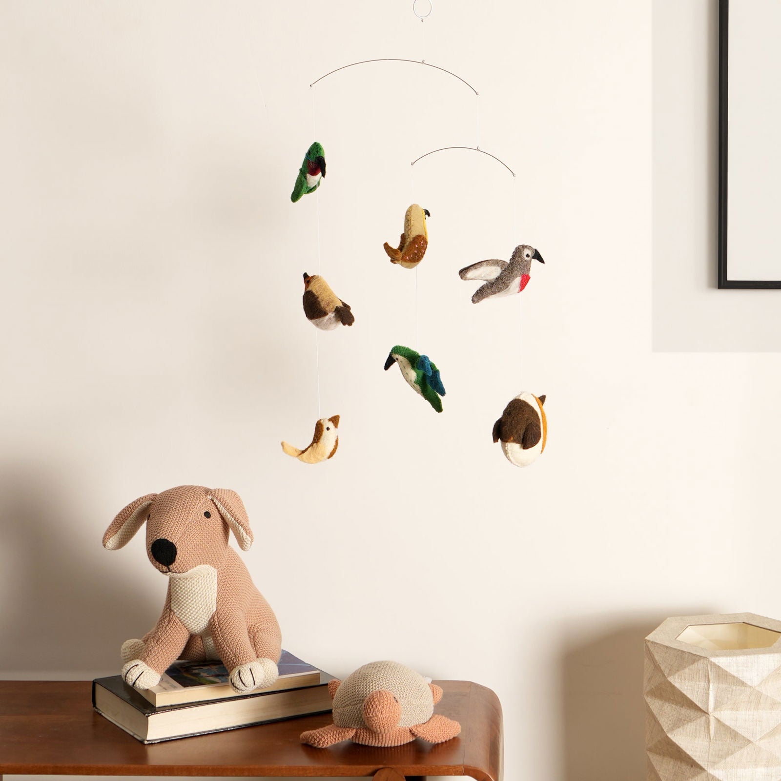 Felt Ornaments Hanging Mobile (Birds) - Kids hanging wall Decor, Ornaments, Hanging Mobiles made from Wool - FIG Living - Felt Ornaments Hanging Mobile (Birds) - Kids hanging wall Decor, Ornaments, Hanging Mobiles made from Wool - FIG Living