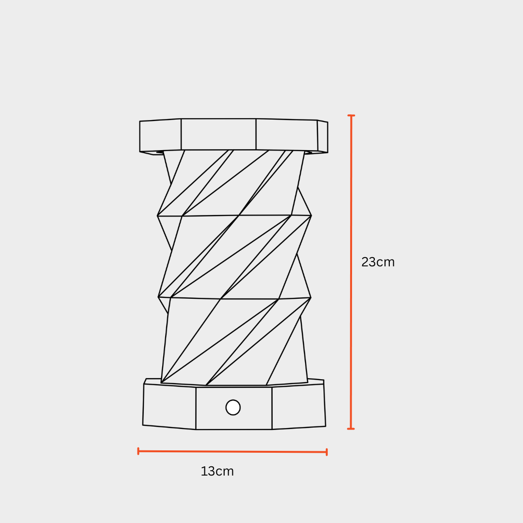 Foldplay Table Lamp - Modern Design, 100% Linen Lampshade, Mango Wood Base