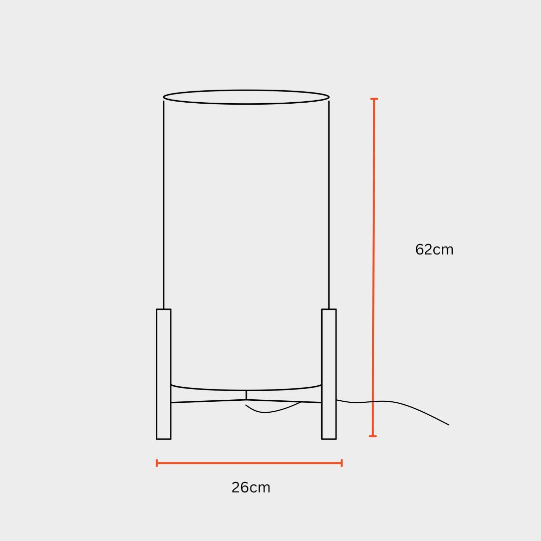 Four Finger Table Lamp