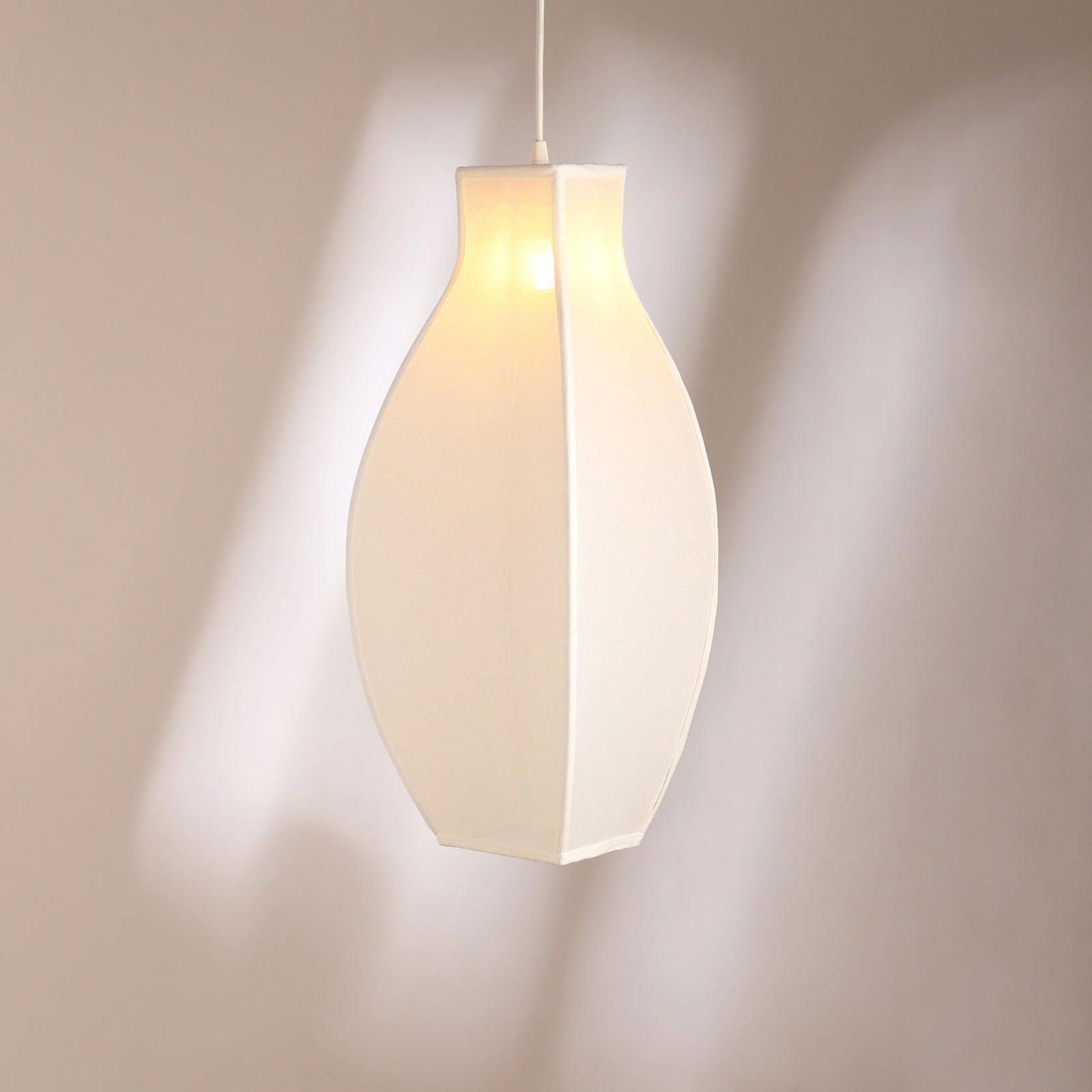 Juglar Pendant Lamp (Off White) - Corners & Bedside Hanging Light, Modern, Spandex Fabric Pendant Light - FIG Living - Juglar Pendant Lamp (Off White) - Corners & Bedside Hanging Light, Modern, Spandex Fabric Pendant Light - FIG Living