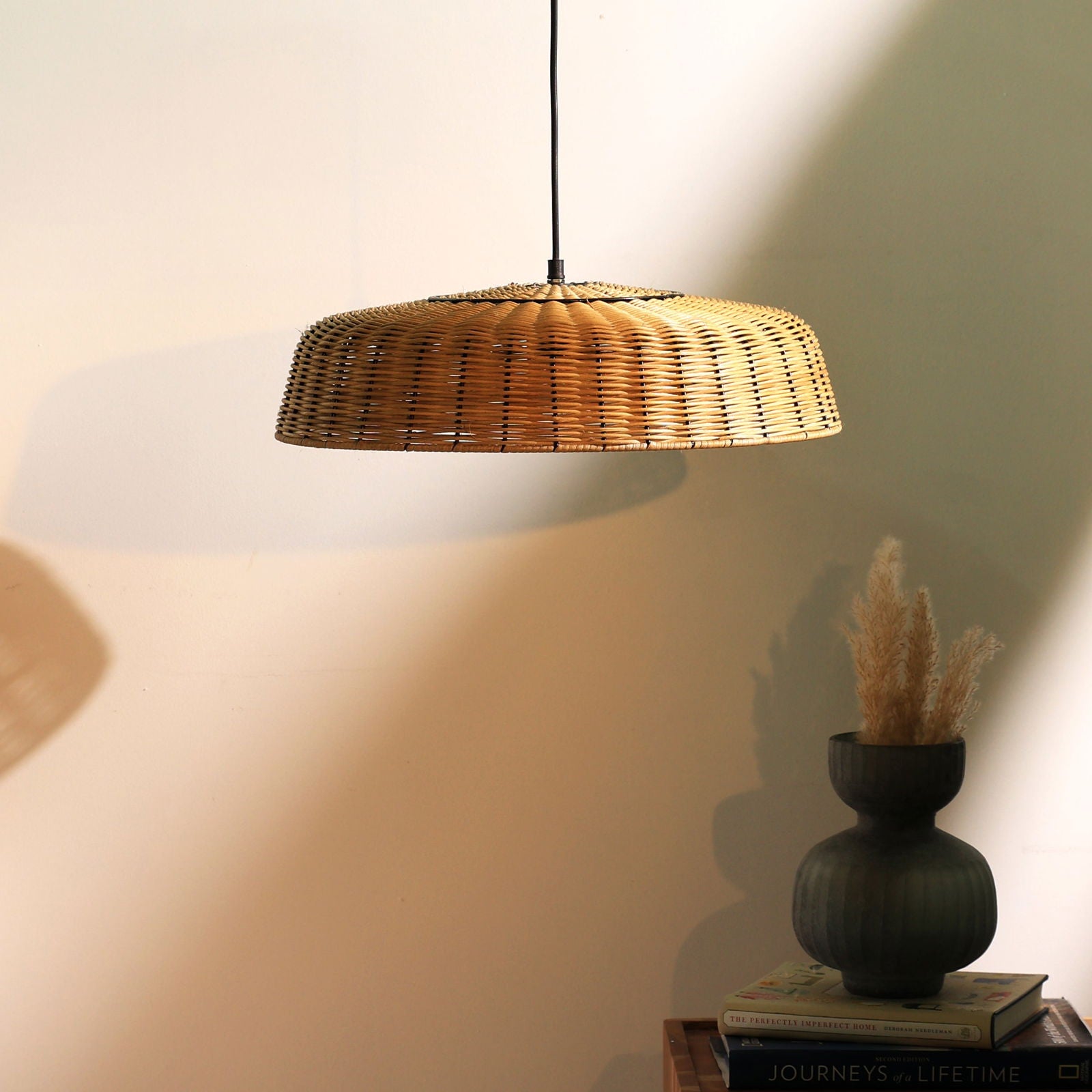 Natural Opulence Pendant Light - Natural Rattan and Cane Pendant Lamp, Handmade Hanging Light in India - FIG Living - Natural Opulence Pendant Light - Natural Rattan and Cane Pendant Lamp, Handmade Hanging Light in India - FIG Living