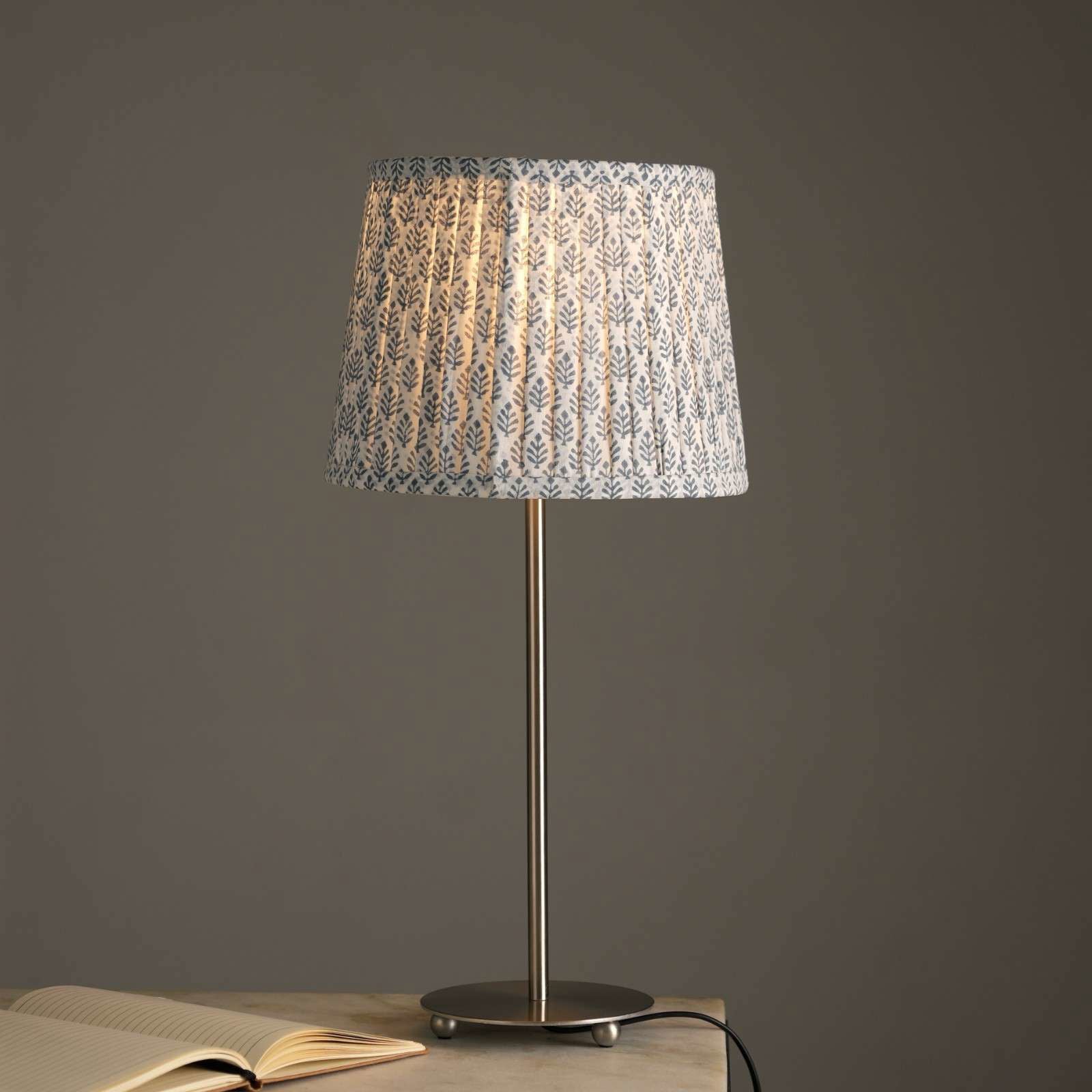 Nordic Night - Fabrique Noel Table lamp - Made from Cotton Recycled Paper, Indian Block Printing Technique, Premium Matte Finish for Base - FIG Living - Nordic Night - Fabrique Noel Table lamp - Made from Cotton Recycled Paper, Indian Block Printing Technique, Premium Matte Finish for Base - FIG Living