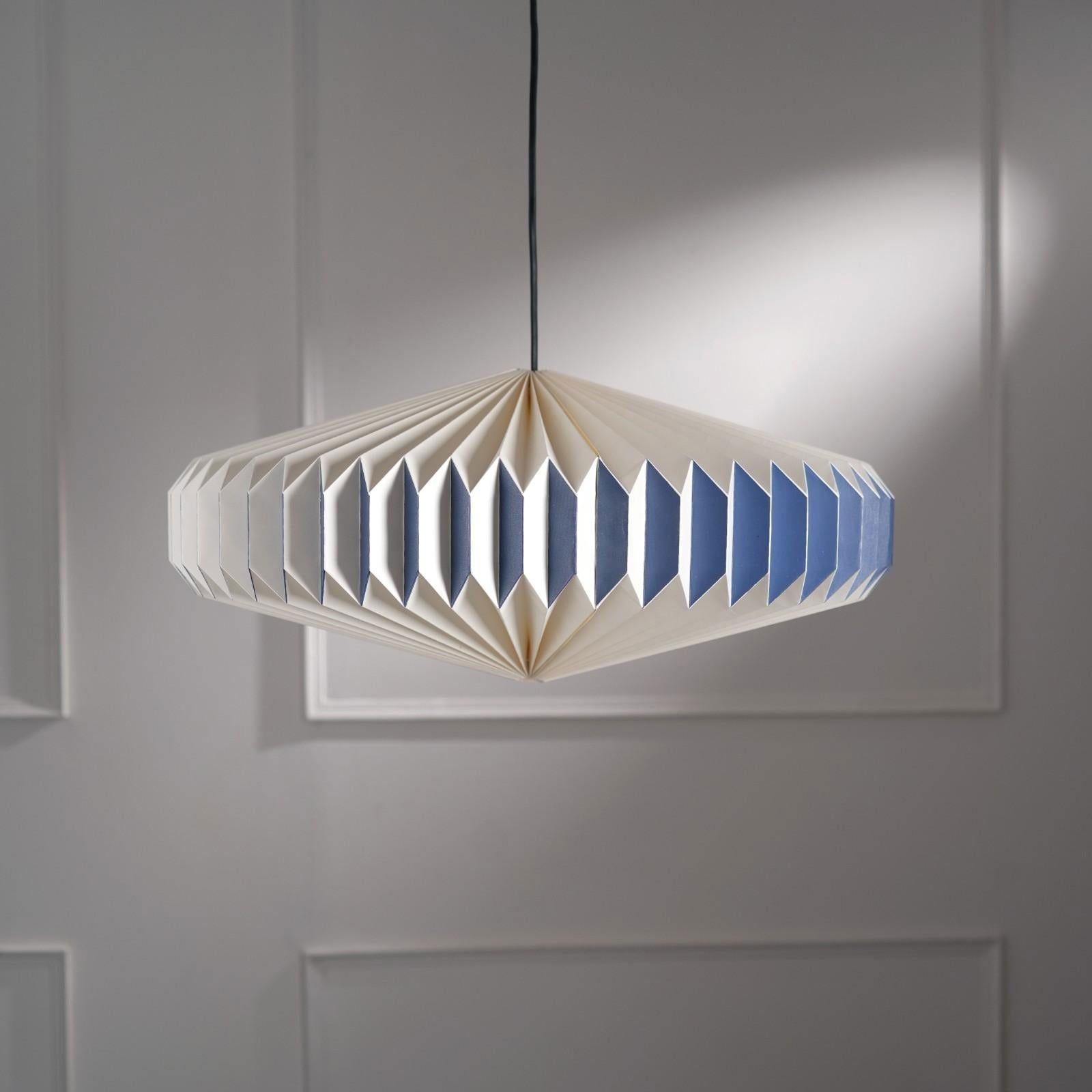 Oblong 2 Pendant Lamp - Paper Origami Pendant Light, Handpleating, Origami Lampshade, Scandinavian Design Hanging Light - FIG Living - Oblong 2 Pendant Lamp - Paper Origami Pendant Light, Handpleating, Origami Lampshade, Scandinavian Design Hanging Light - FIG Living