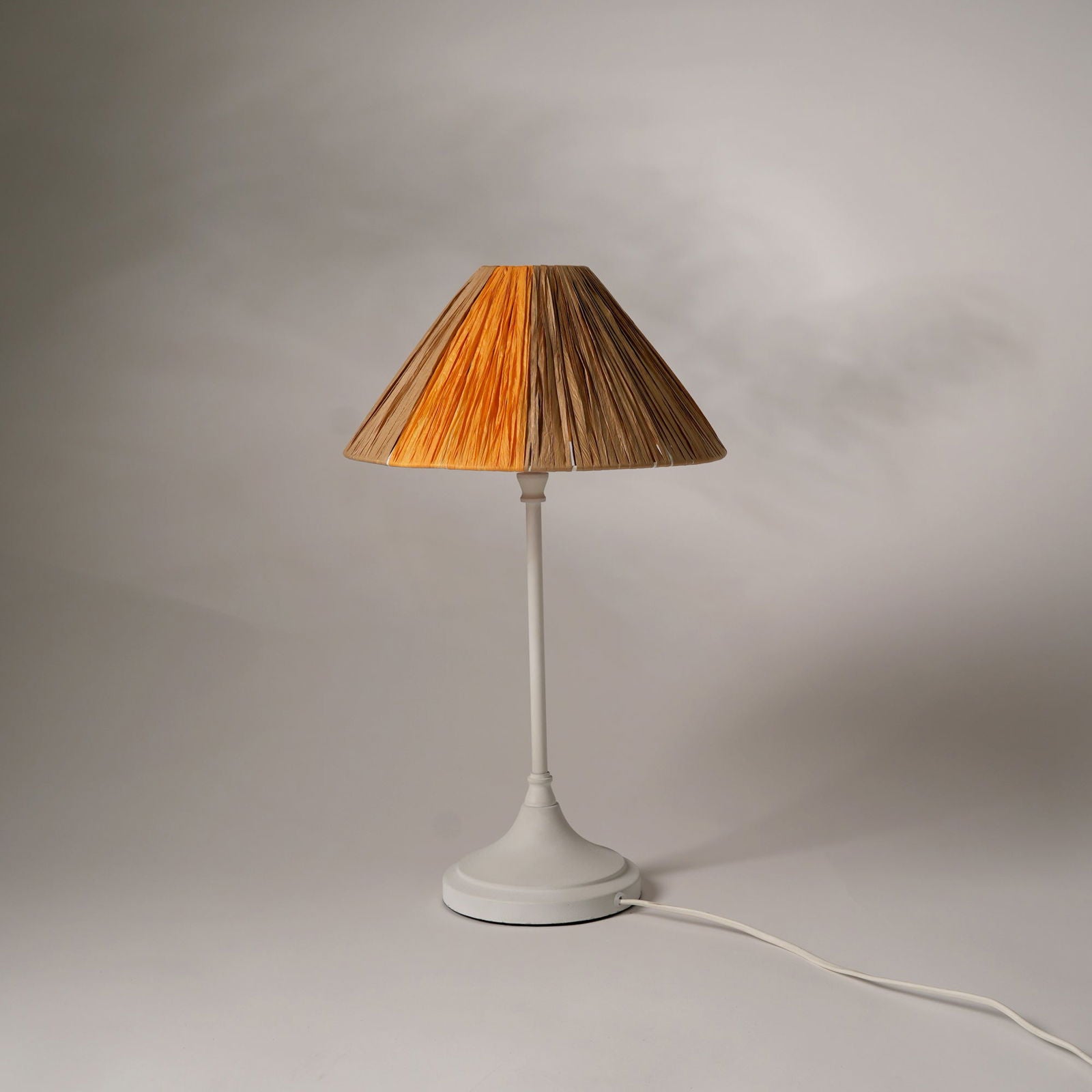 Rutique Charm Table Lamp (Raffia Shade Desk Lamp) - Limited Edition Bedside Lamp - FIG Living - 