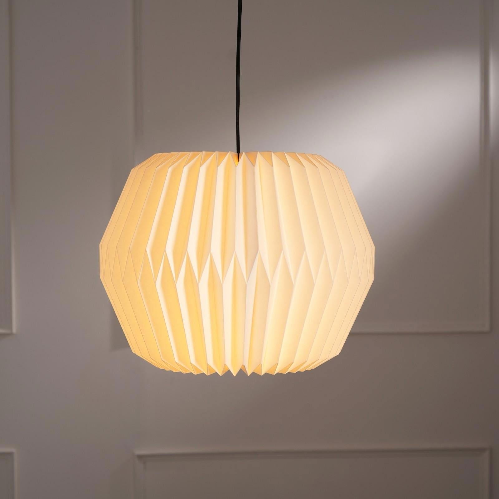 Tabla Origami Pendant Lamp - Paper Origami Pendant Light, Handpleating, Origami Lampshade Hanging Light, Scandinavian Design - FIG Living - Tabla Origami Pendant Lamp - Paper Origami Pendant Light, Handpleating, Origami Lampshade Hanging Light, Scandinavian Design Image