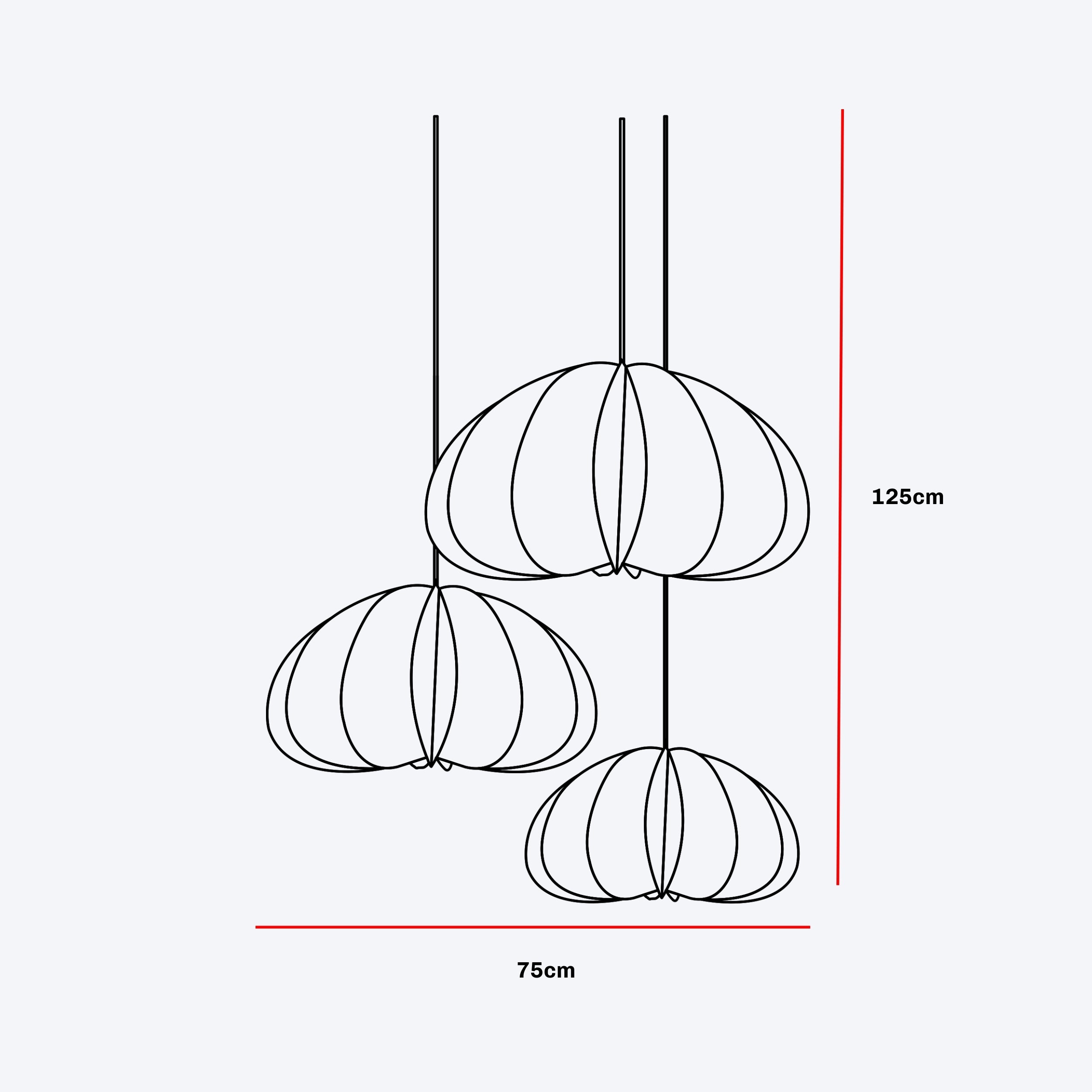 Daisy - Cluster Hanging 3 Pendant Lights